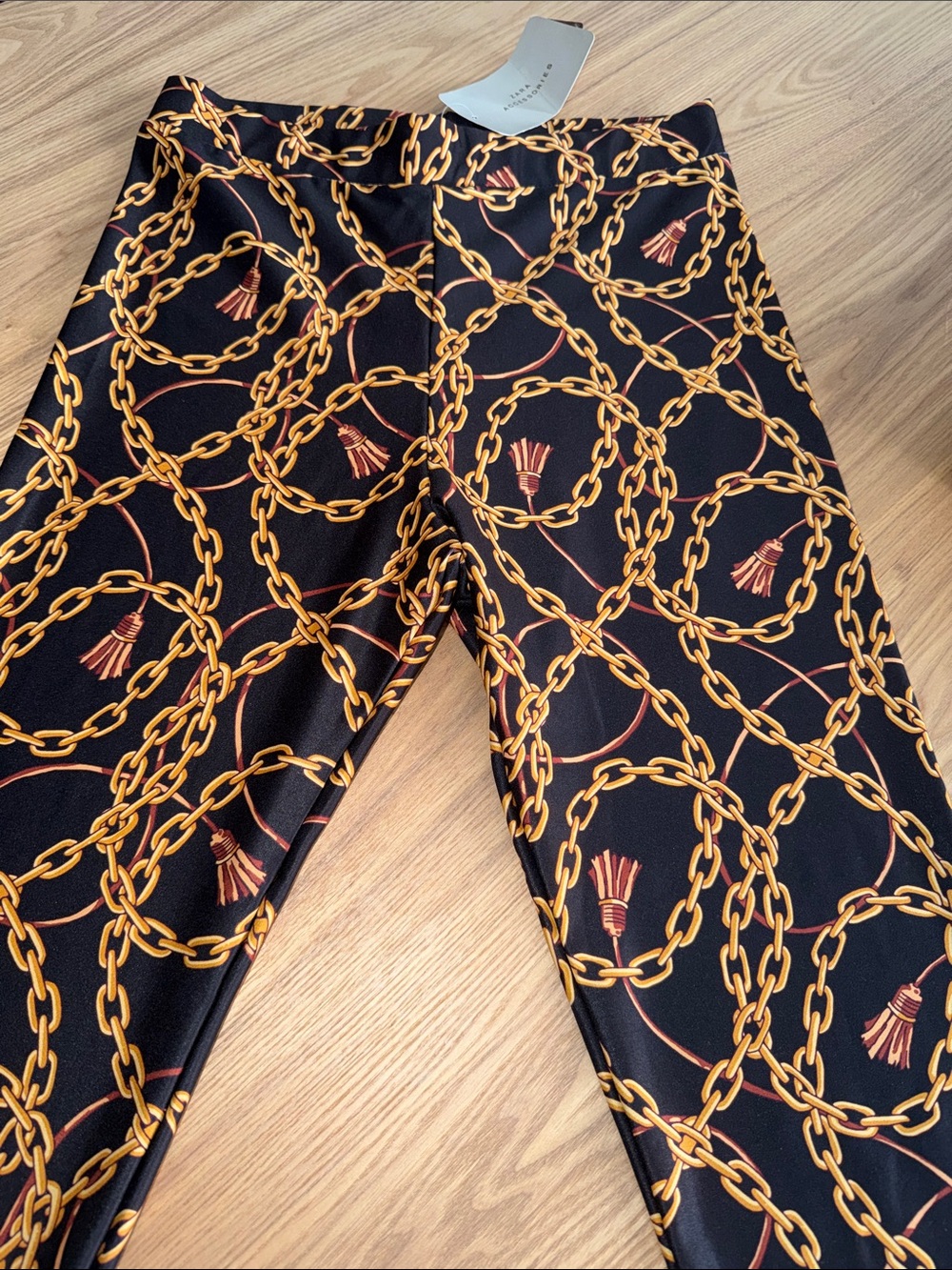 Zara Accessories Chain Print Leggings